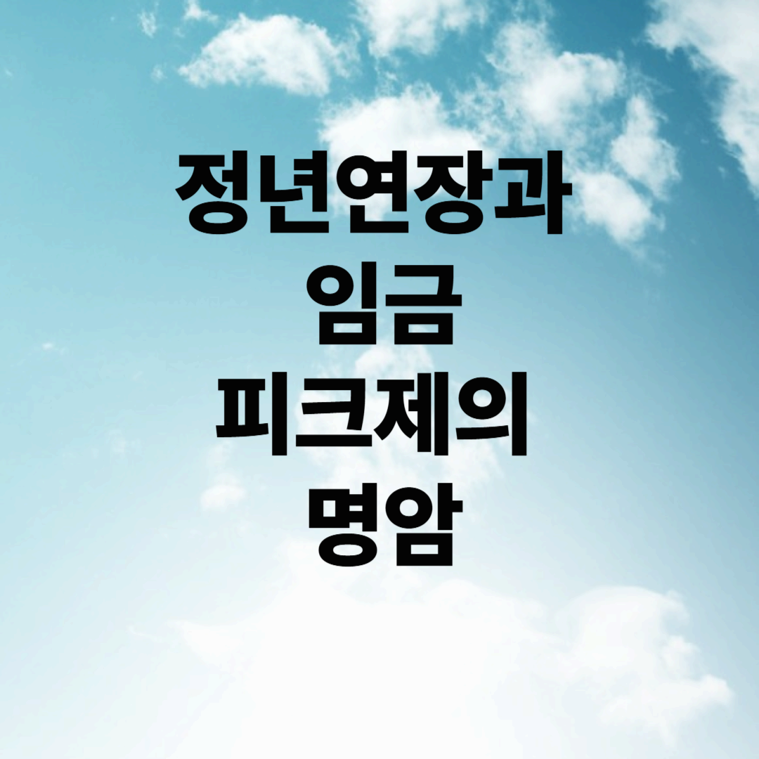 정년연장과 임금피크제의 명암