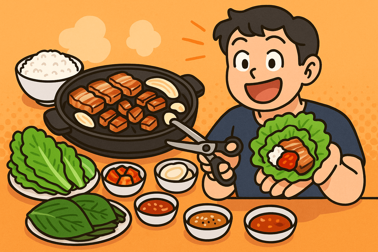 삼겹살 쌈파티: 궁극의 셀프 한식 BBQ 가이드