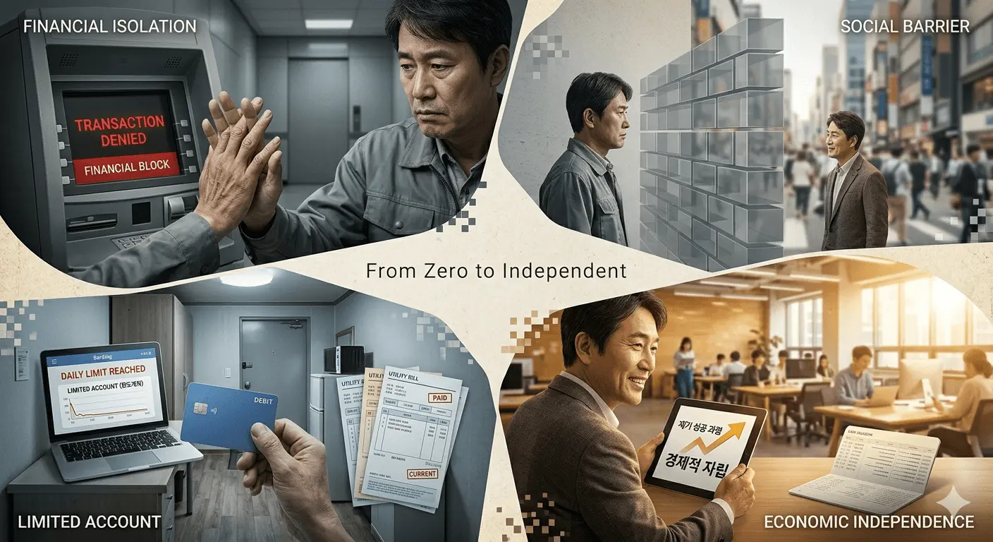 면책 후 실생활 어려움 이미지