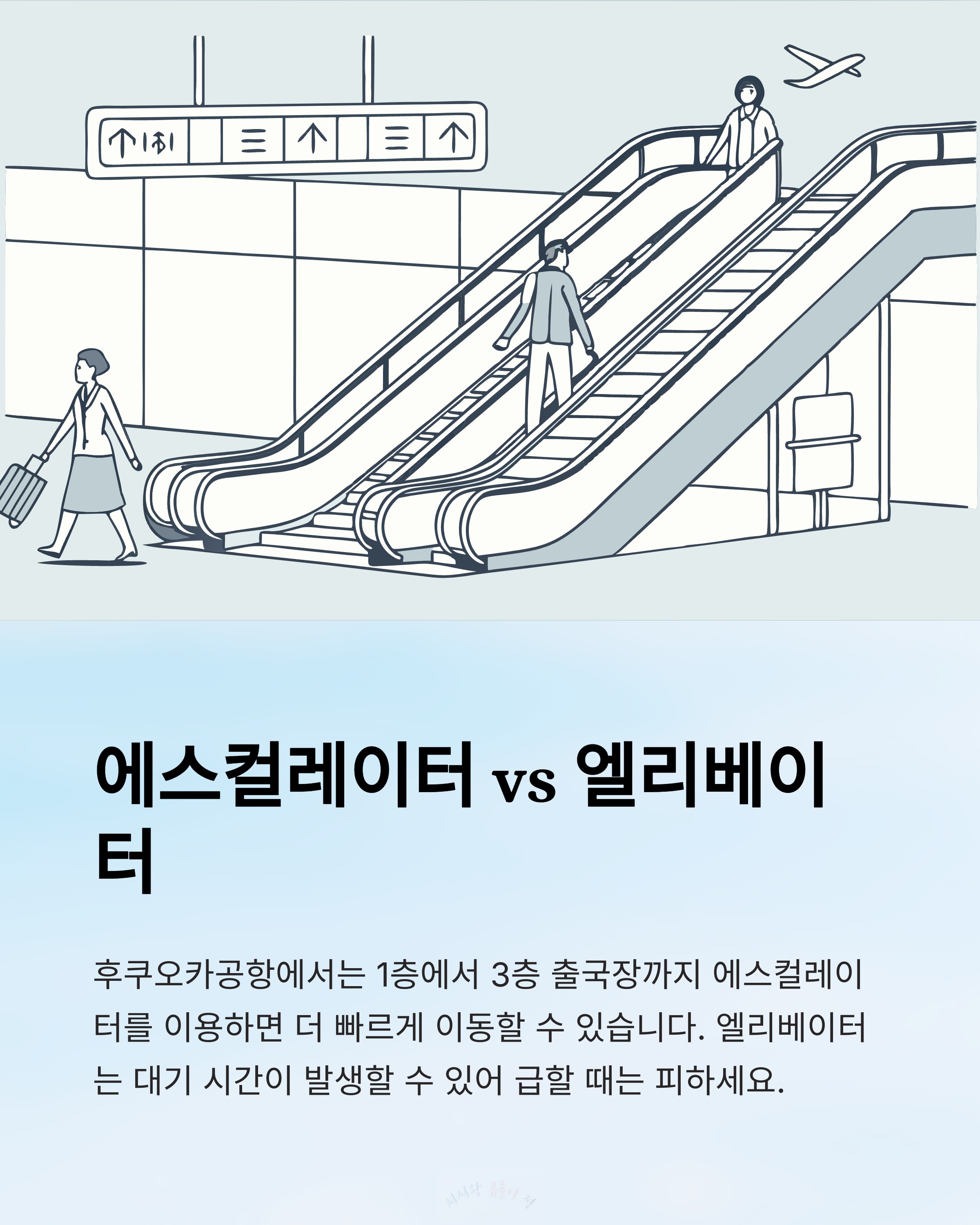 에스컬레이터 엘리베이터 위치 파악
