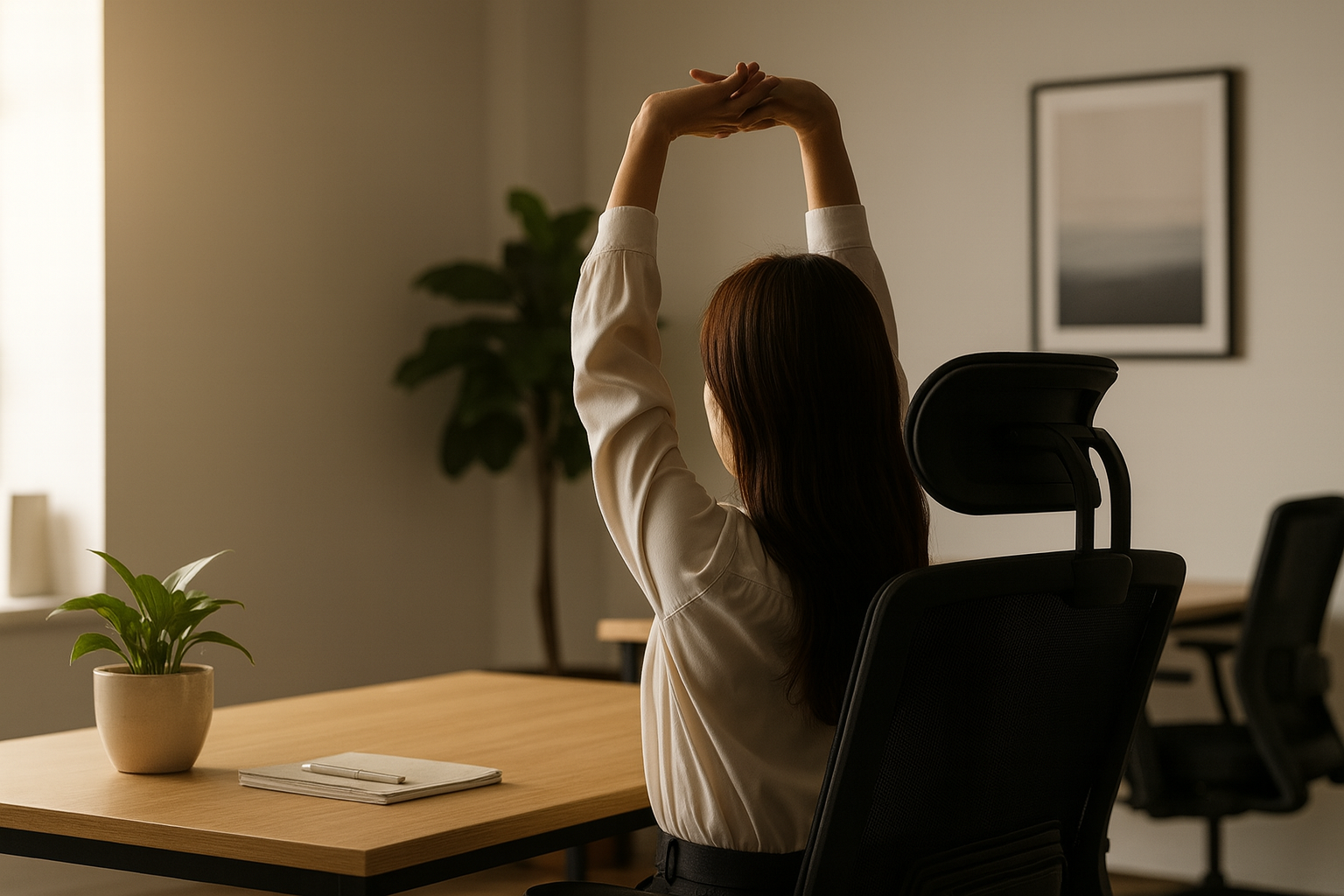 사무실에서 30분마다 몸을 깨워주는 자세 교정 루틴