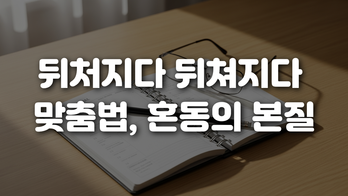 뒤처지다 뒤쳐지다 맞춤법 혼동의 본질