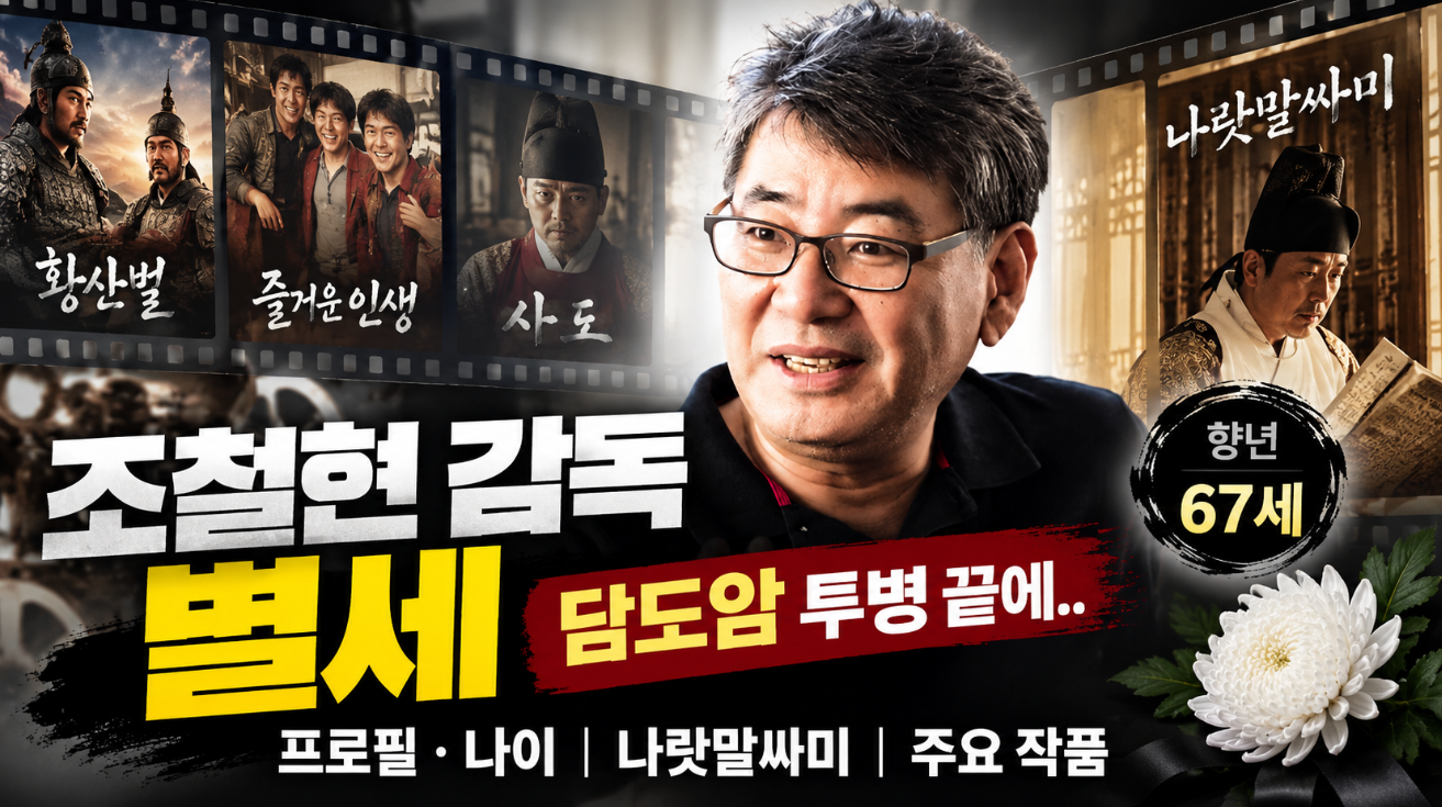 조철현 감독 별세|프로필·나이·담도암·작품