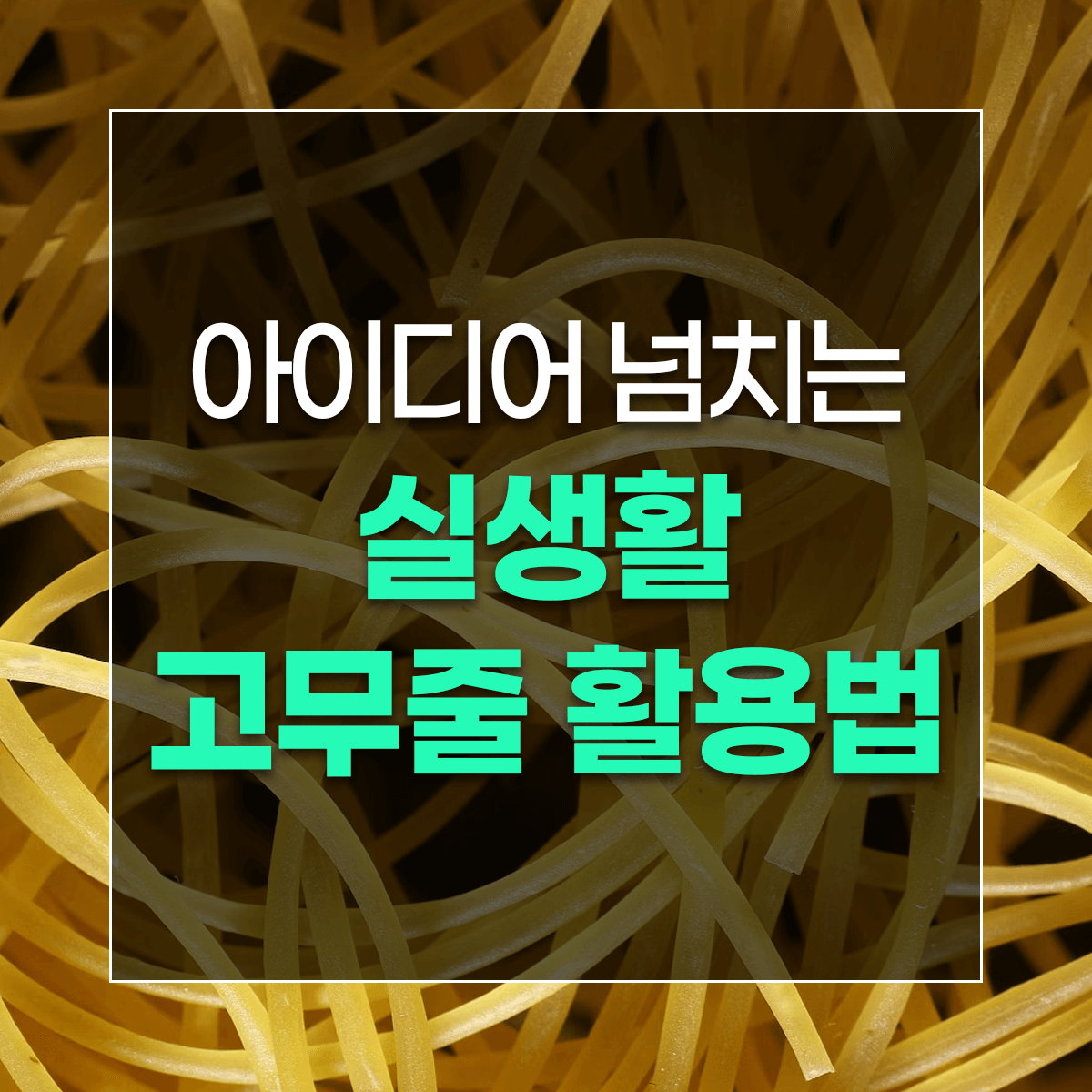 아이디어 넘치는 실생활 고무줄 활용법