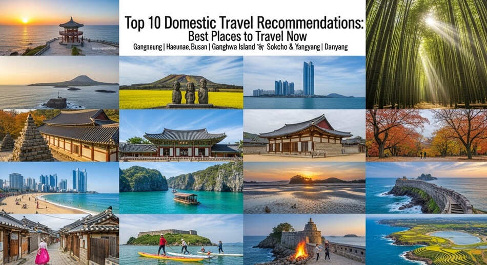 국내 여행 추천 TOP 10, 지금 떠나기 좋은 곳