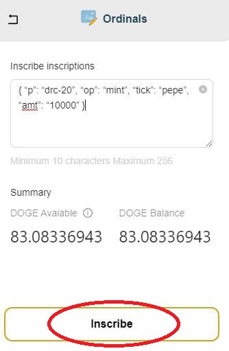 DRC-20 민팅