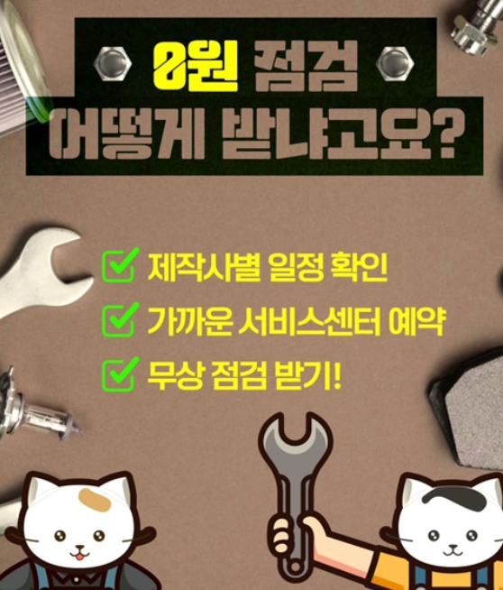 전기차 무상점검 - 무상점검 항목, 제작사별 일정확인, 신청방법, 여름철 전기차 안전관리