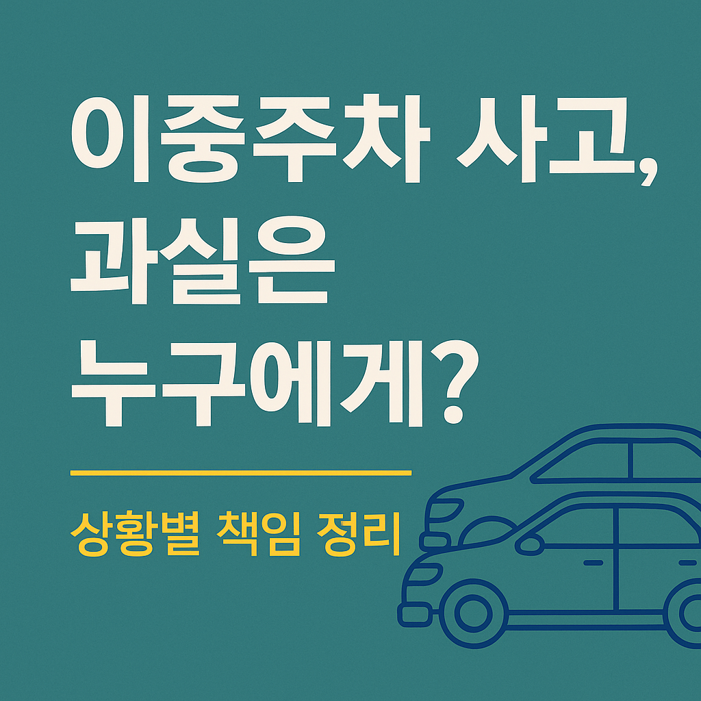 이중주차 사고, 과실은 누구에게|상황별 책임 정리