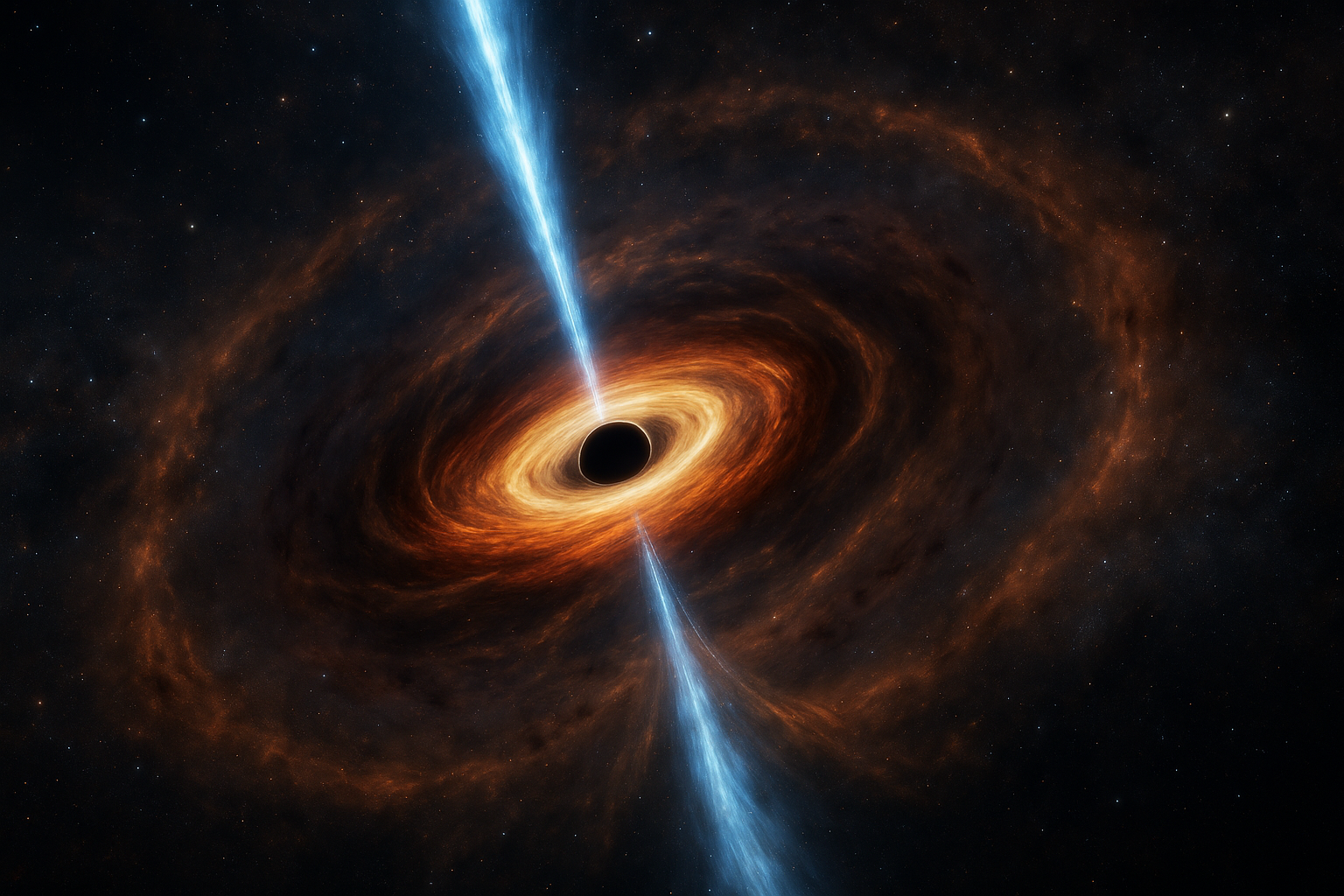 초신성 폭발 이후 블랙홀과 주변 잔해(낙하 물질, 원반, 제트 등)가 어떻게 배치