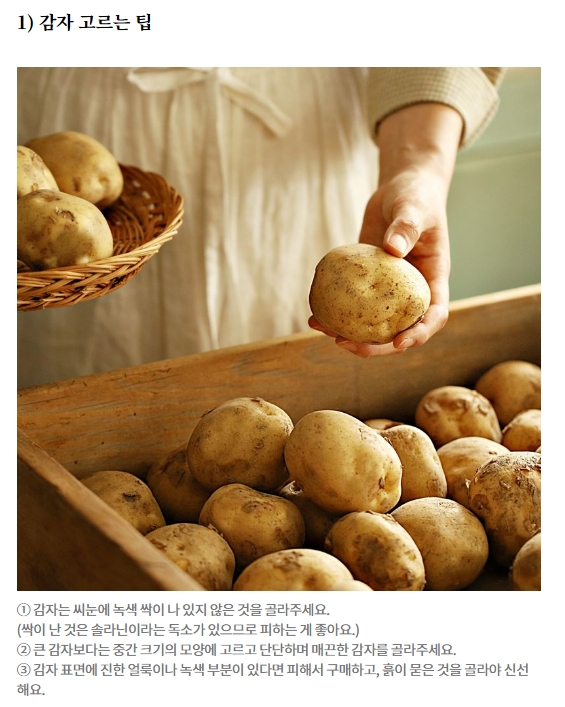 싱싱하고 좋은 재료를 고르는 방법 설명