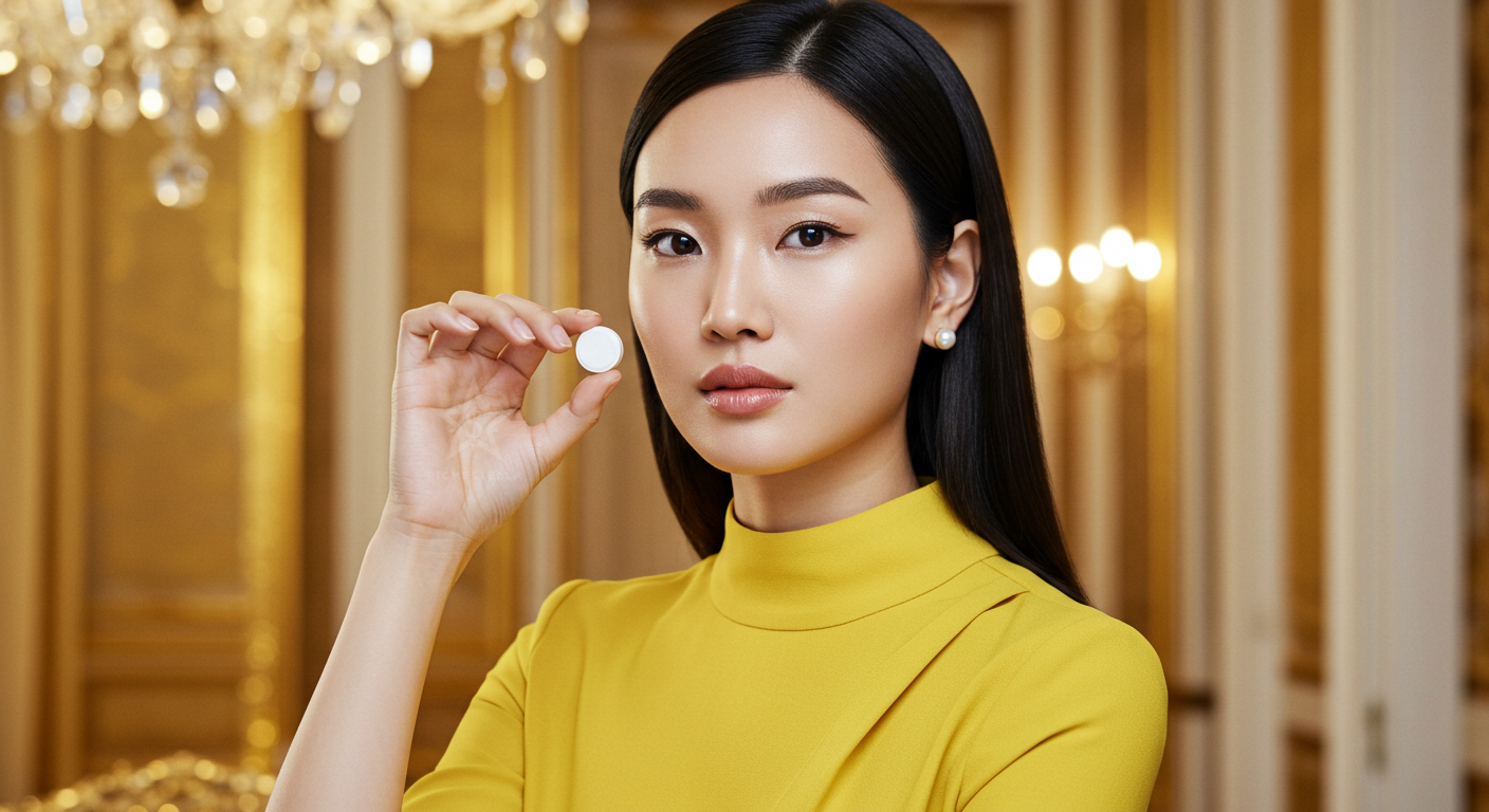 메가도스 비타민c를 들고 있는 모델