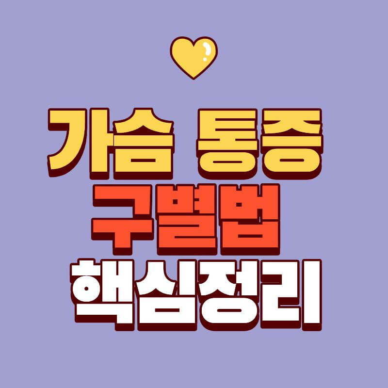 남성 가슴 통증 정확하게 구별하는 법