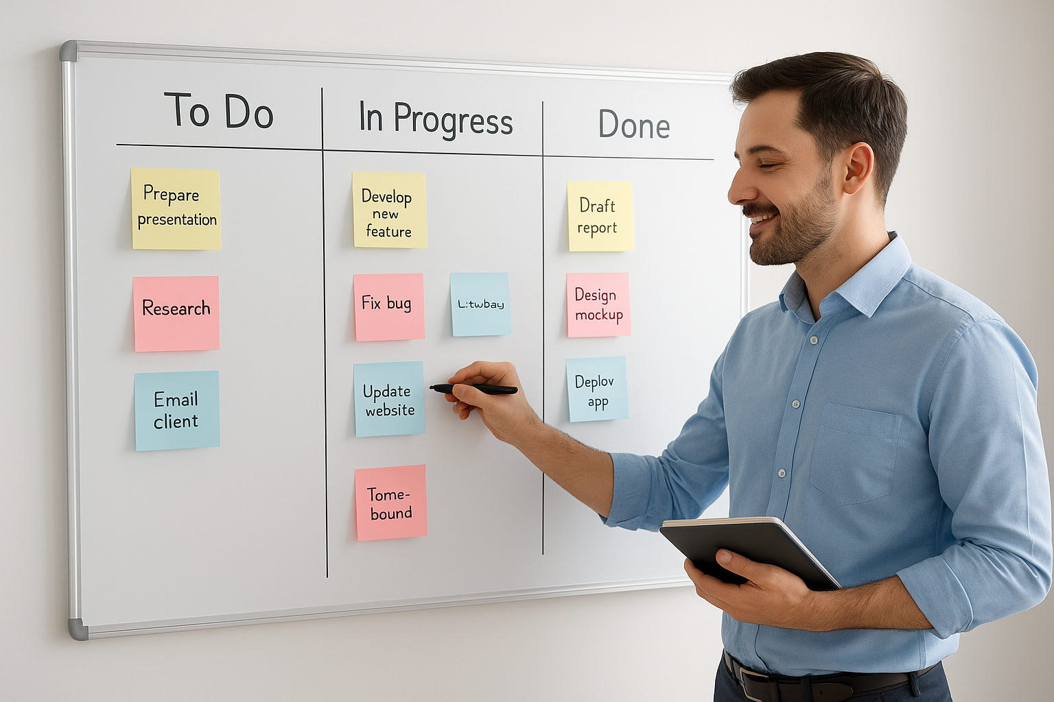 효율적으로 업무를 처리하는 이미지