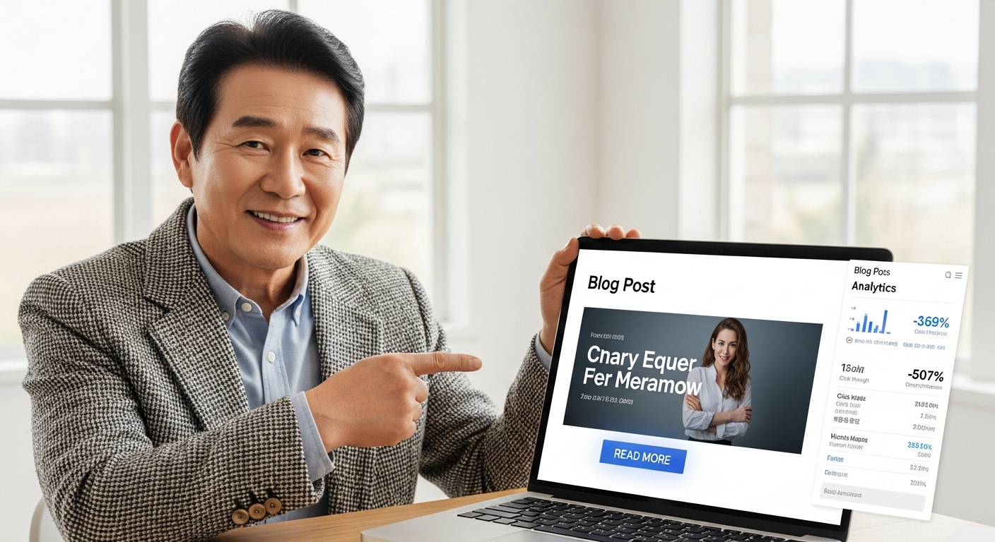 클릭 유도 문장을 강조하는 장면