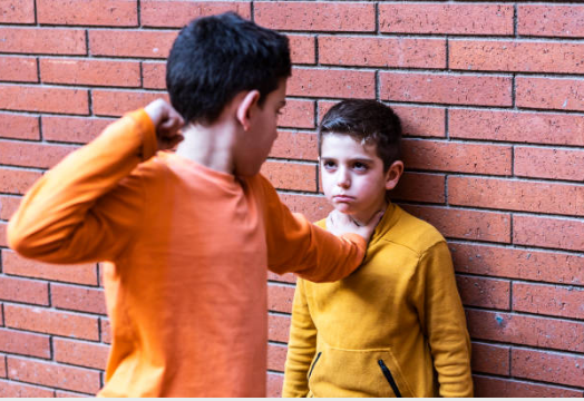 child hitting friend
