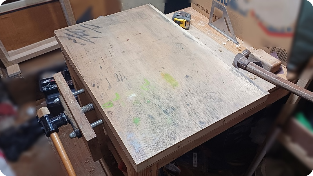 문짝-뼈대에-부착한-합판