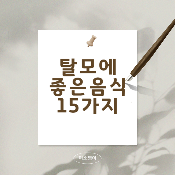 탈모에-좋은-음식-15가지의-음식들