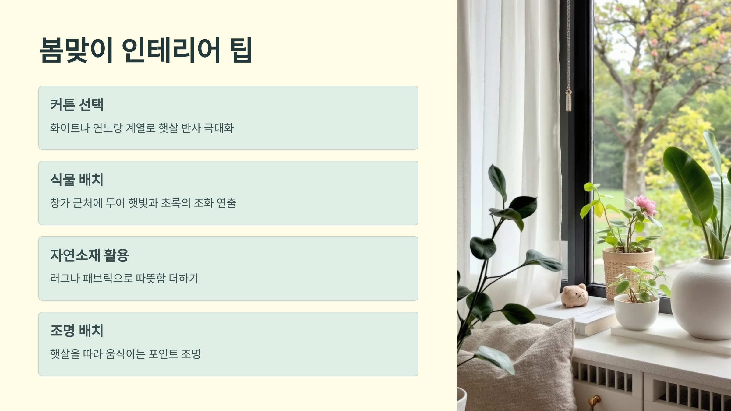 봄맞이 인테리어 팁