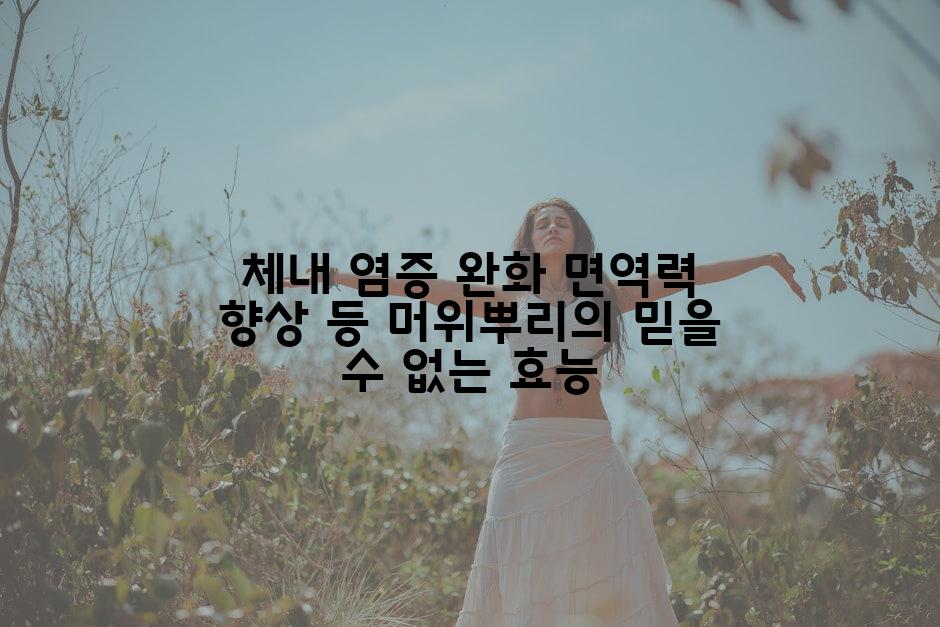 체내 염증 완화 면역력 향상 등 머위뿌리의 믿을 수 없는 효능