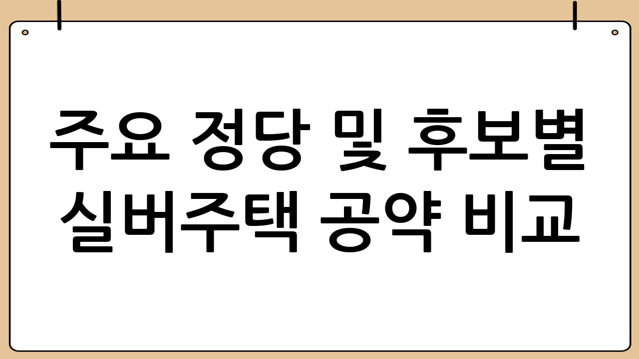 주요 정당 및 후보