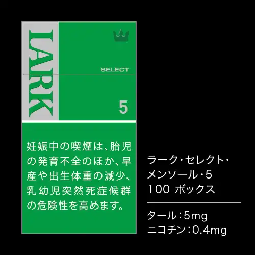 라크 셀렉트 멘솔 5 100 박스
