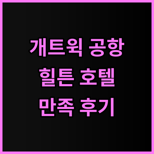 힐튼 런던 개트윅 에어포트 방문 후 ..