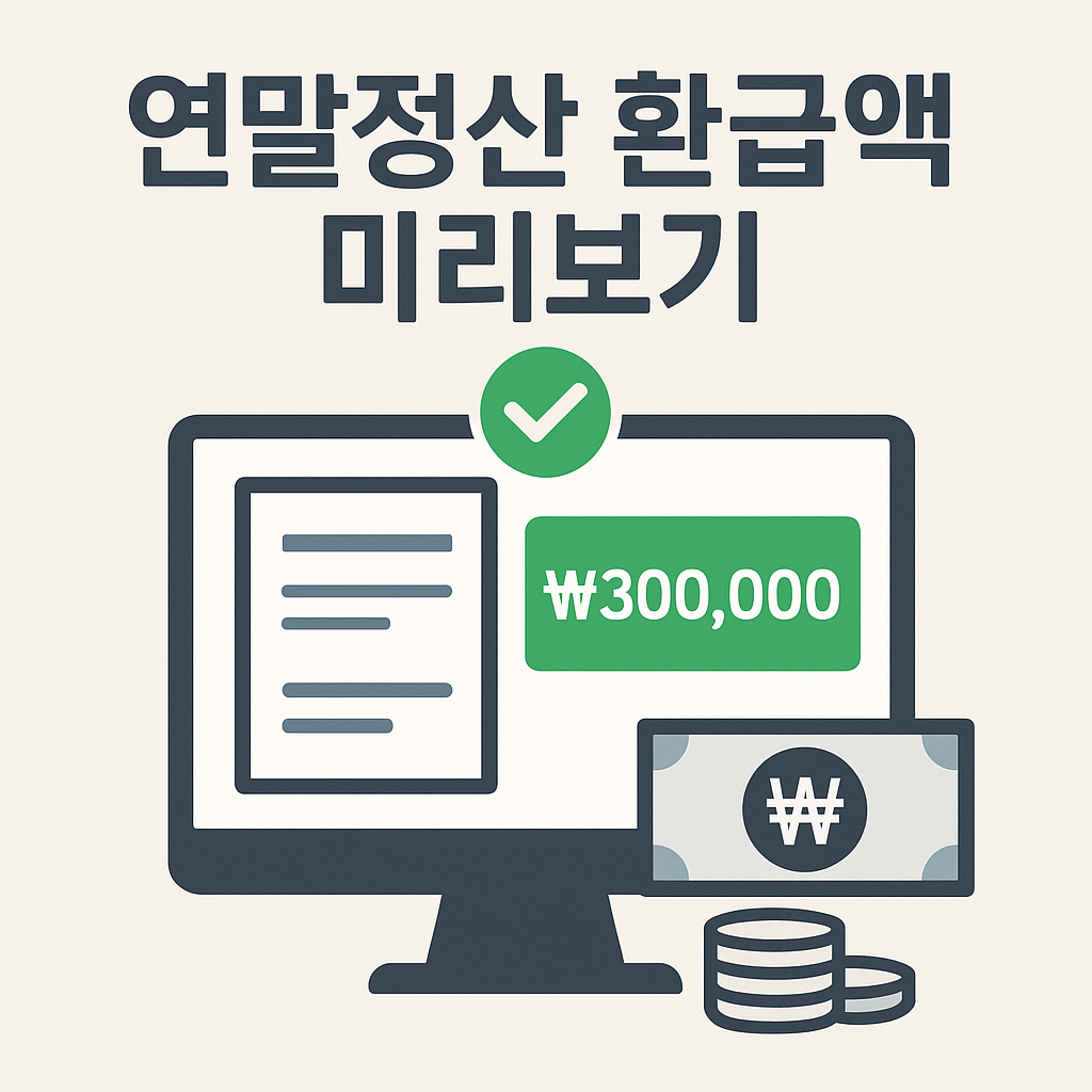 연말정산 환급액 미리보기 사진