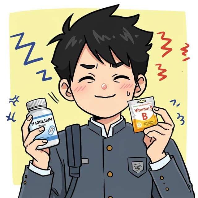 만화풍 수험생 컨디션 관리 장면