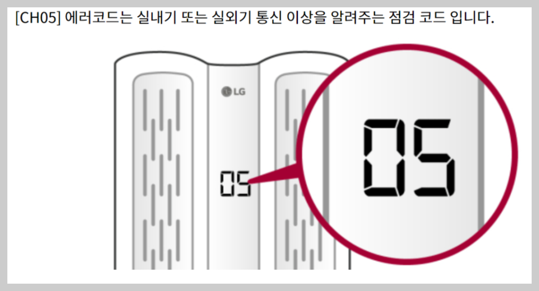 CH05 오류코드 해결방법과 A/S신청방버