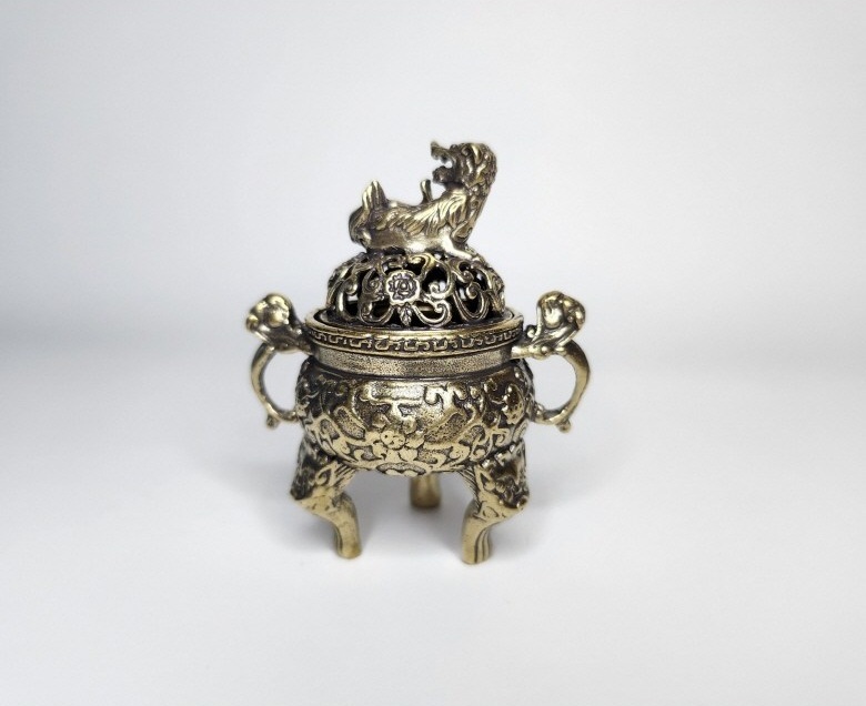 향기로움을 담은 청동 미니 향로｜명상과 힐링을 위한 향꽂이 추천