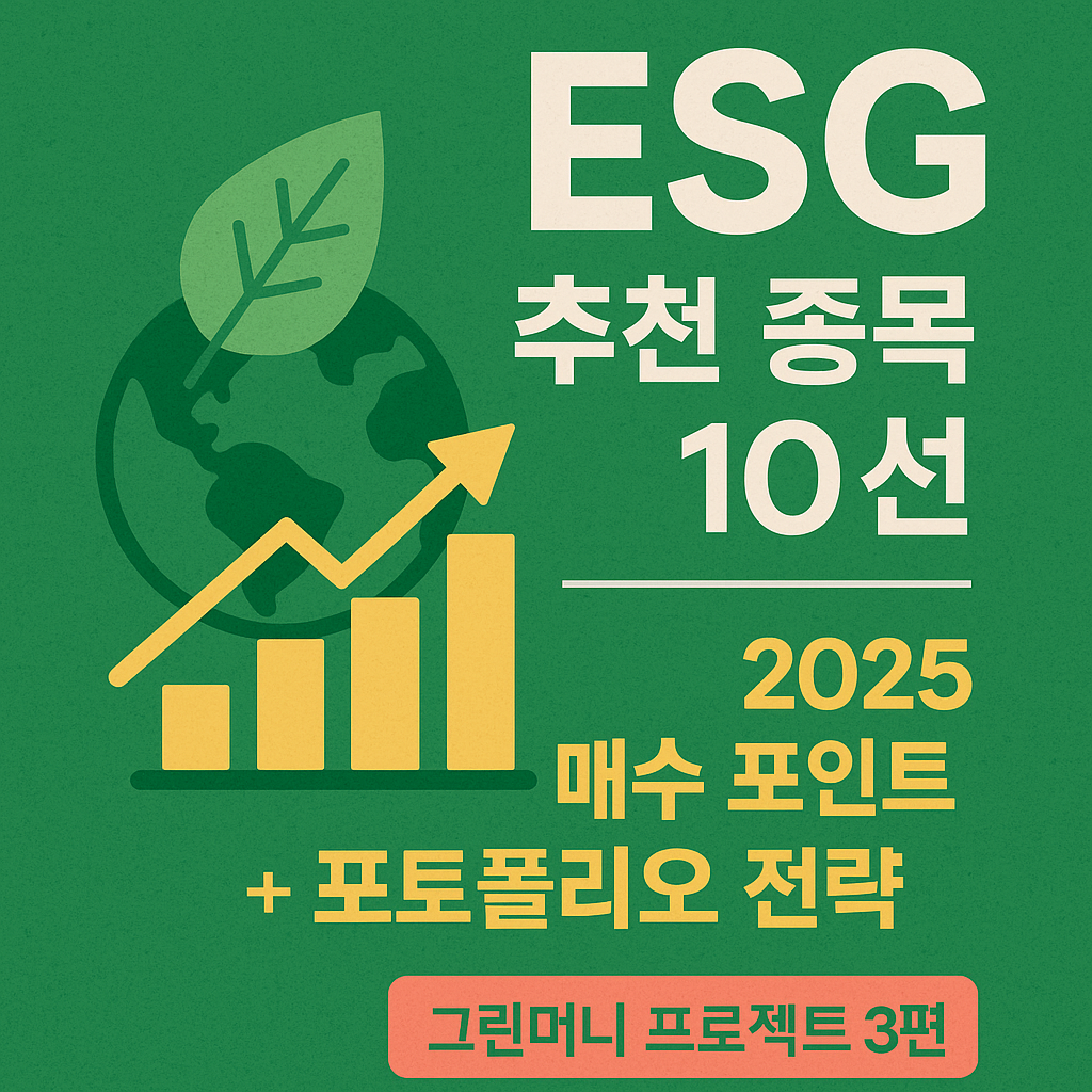 ESG 추천 종목 10선 ❘ 2025 매수 포인트 + 포트폴리오 전략 [그린머니 프로젝트 3편]