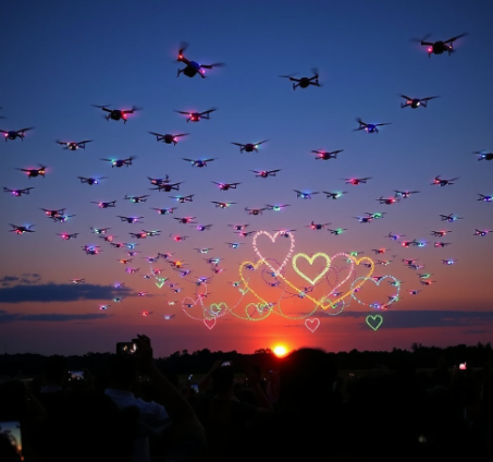 광교 호수공원 드론쇼그림