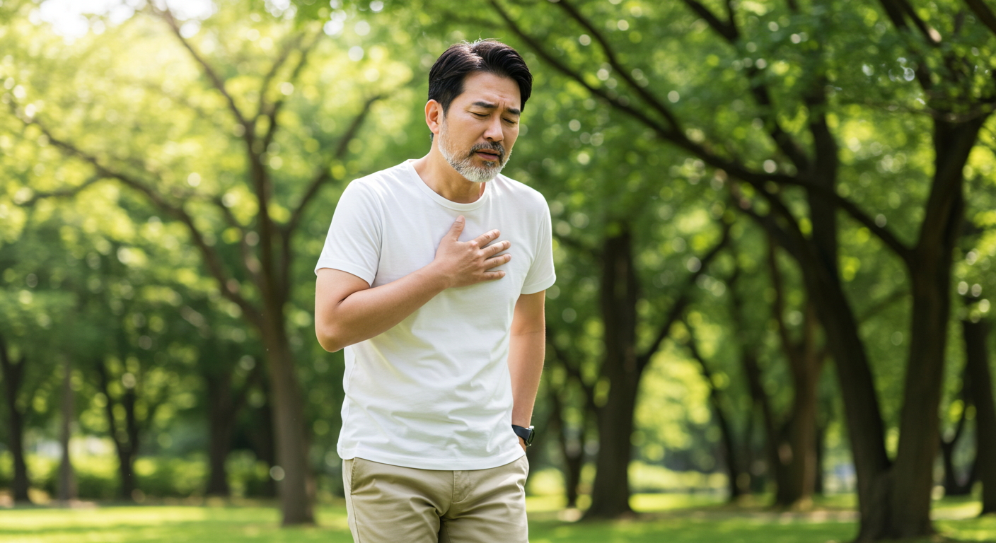 50대 산책중 심근경색 증상 나타남 예시 2