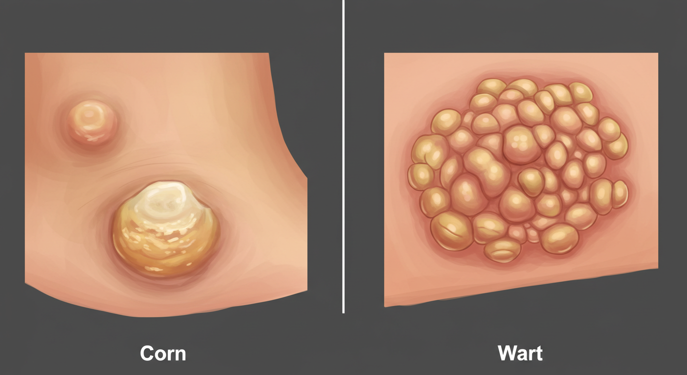 피부과 진료, 발바닥 티눈, 손 사마귀