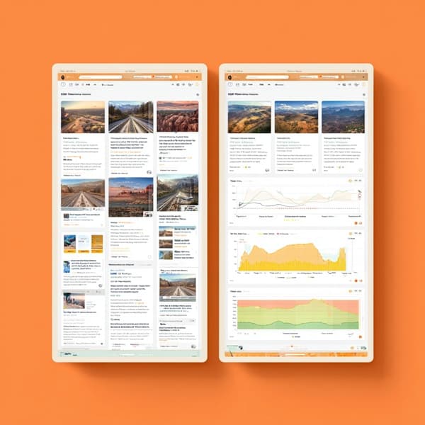 블로그 본문 두 가지 구조(A/B)를 비교하는 레이아웃 이미지