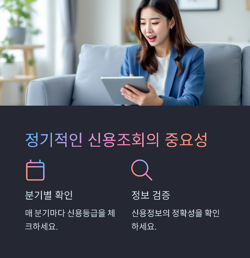 매 분기마다 신용등급을 체크
