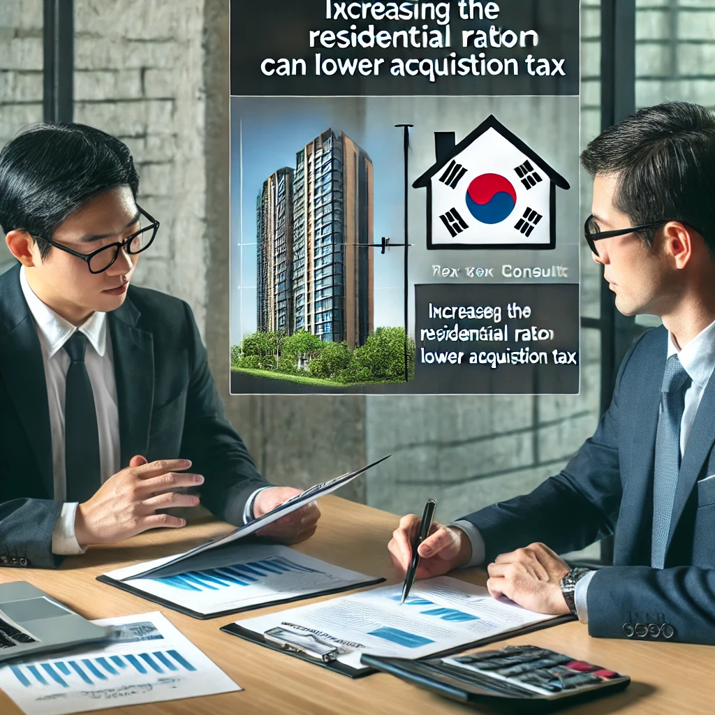 세무 전문가가 상가주택 취득세 절감 전략을 설명하는 모습.