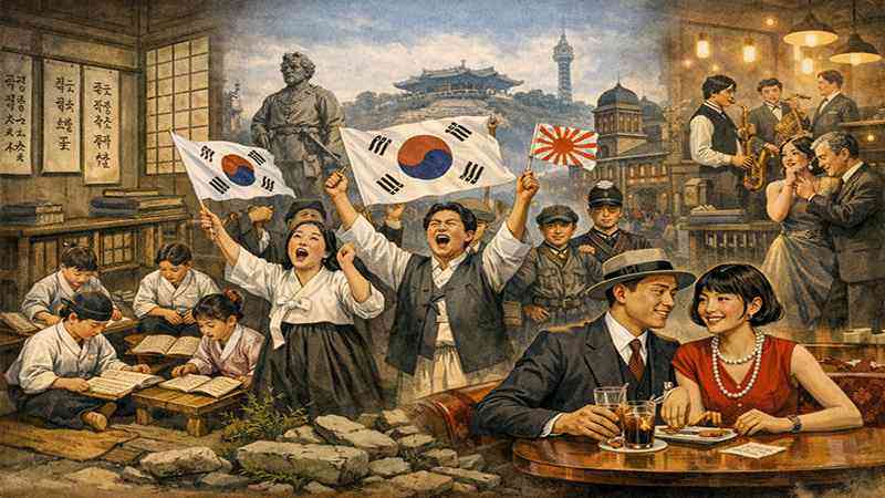 <img src="Colonial-era-cultural-history-of-Korea.jpg" alt="한국 근대 대중가요 역사 자료">