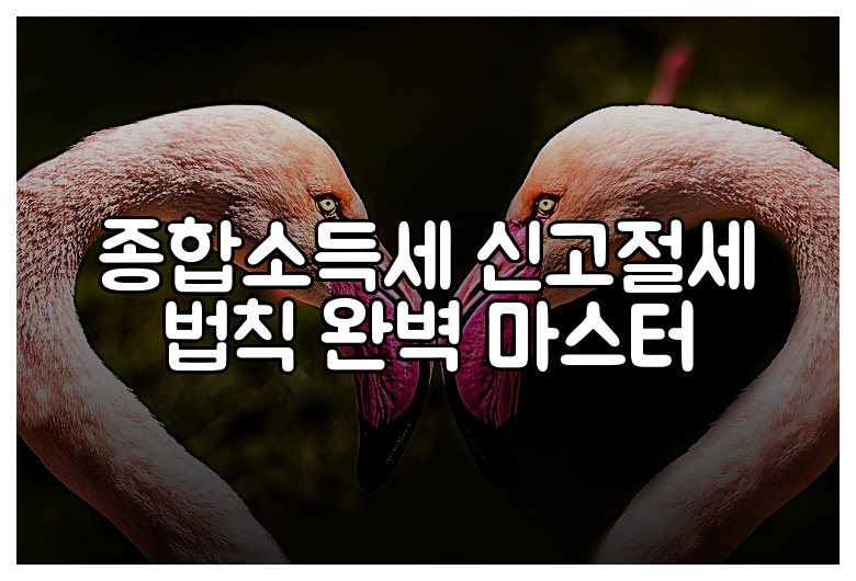 종합소득세 신고절세 법칙 완벽 마스터