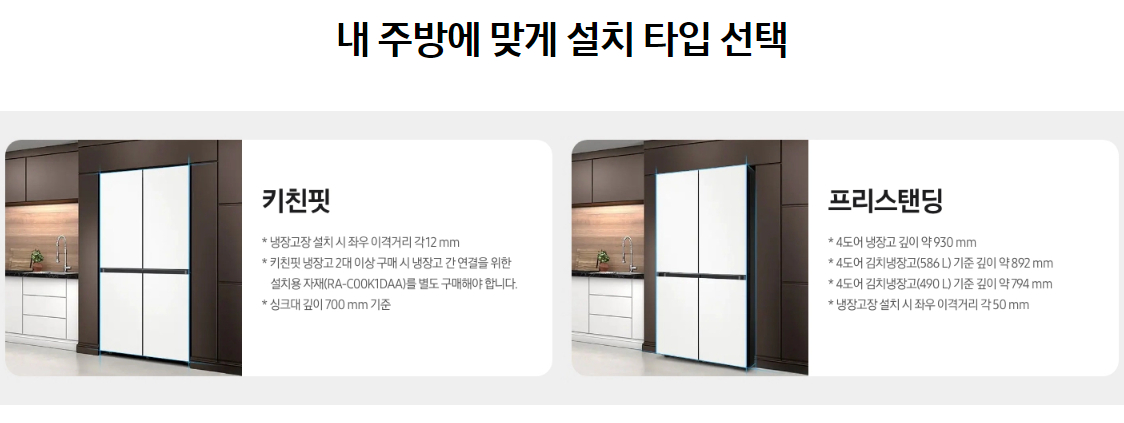 삼성전자 비스포크 냉장고 4도어 870L
