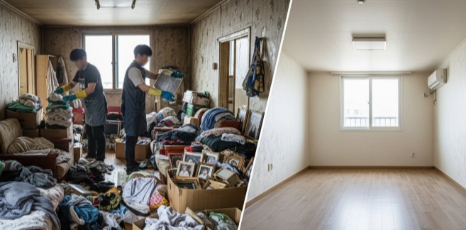 예천 고독사청소 후 모습