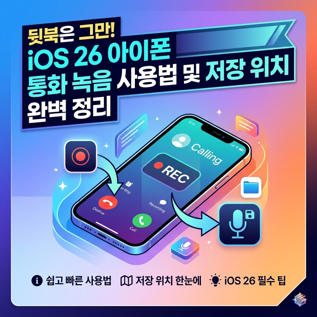 "뒷북은 그만! iOS 26 아이폰 통화 녹음 사용법 및 저장 위치 완벽 정리"