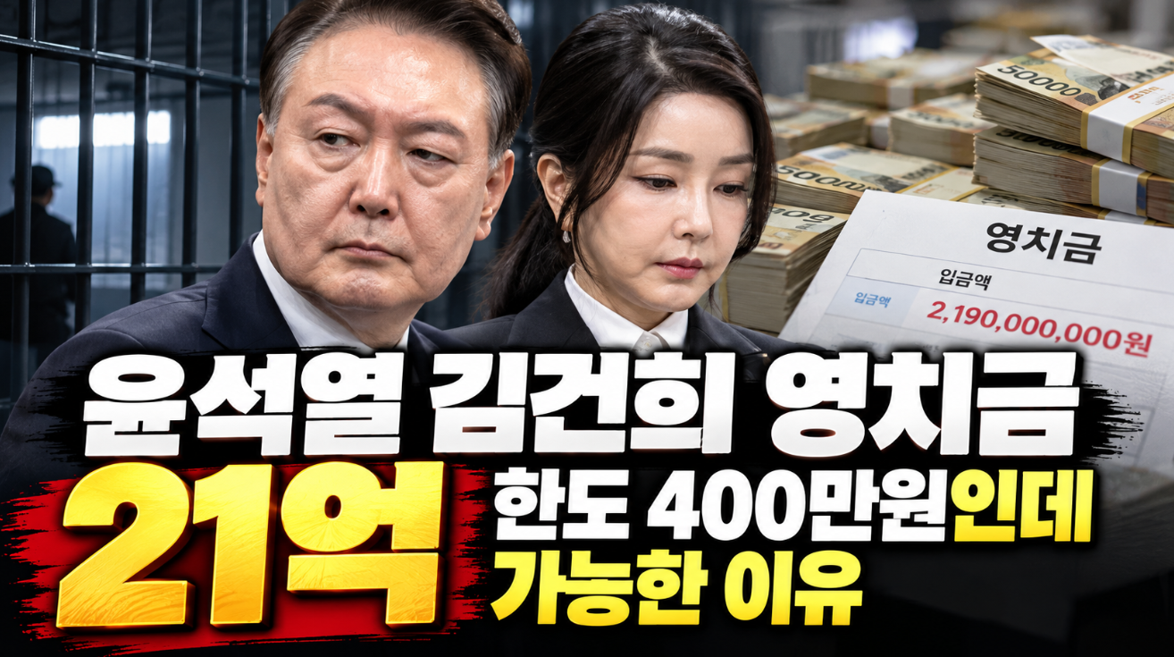 윤석열 김건희 영치금 21억｜한도 400만원인데 가능한 이유