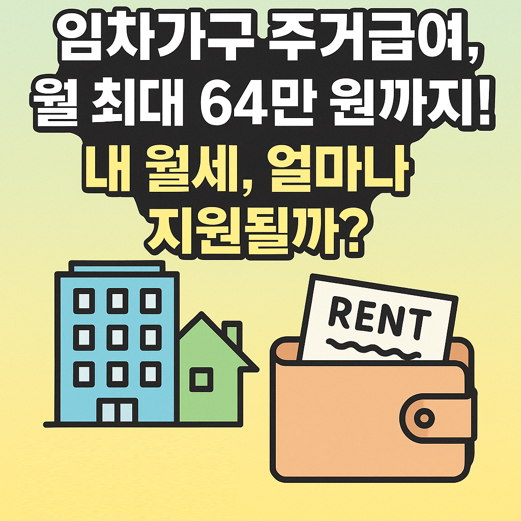 전세&middot;월세 사는 분 필독! 임차가구 주거급여 조건 &amp; 지원금 바로 확인하기!