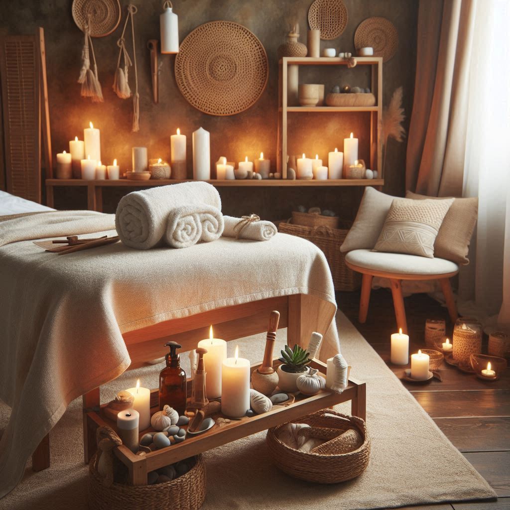 피부,체형관리 샵 배경