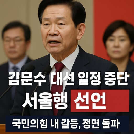 김문수 일정 중단