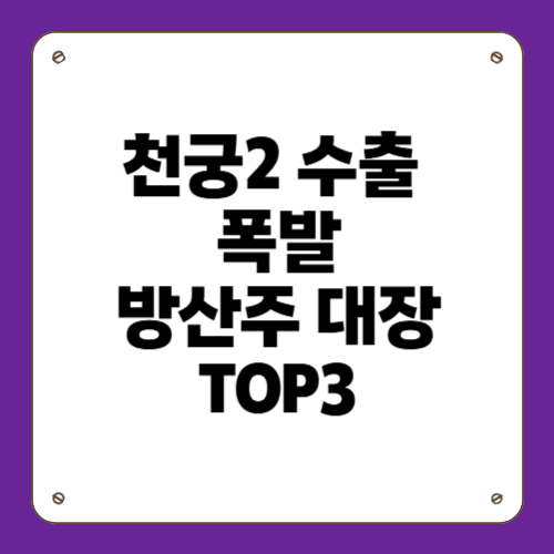 천궁2 관련주 총정리 LIG넥스원