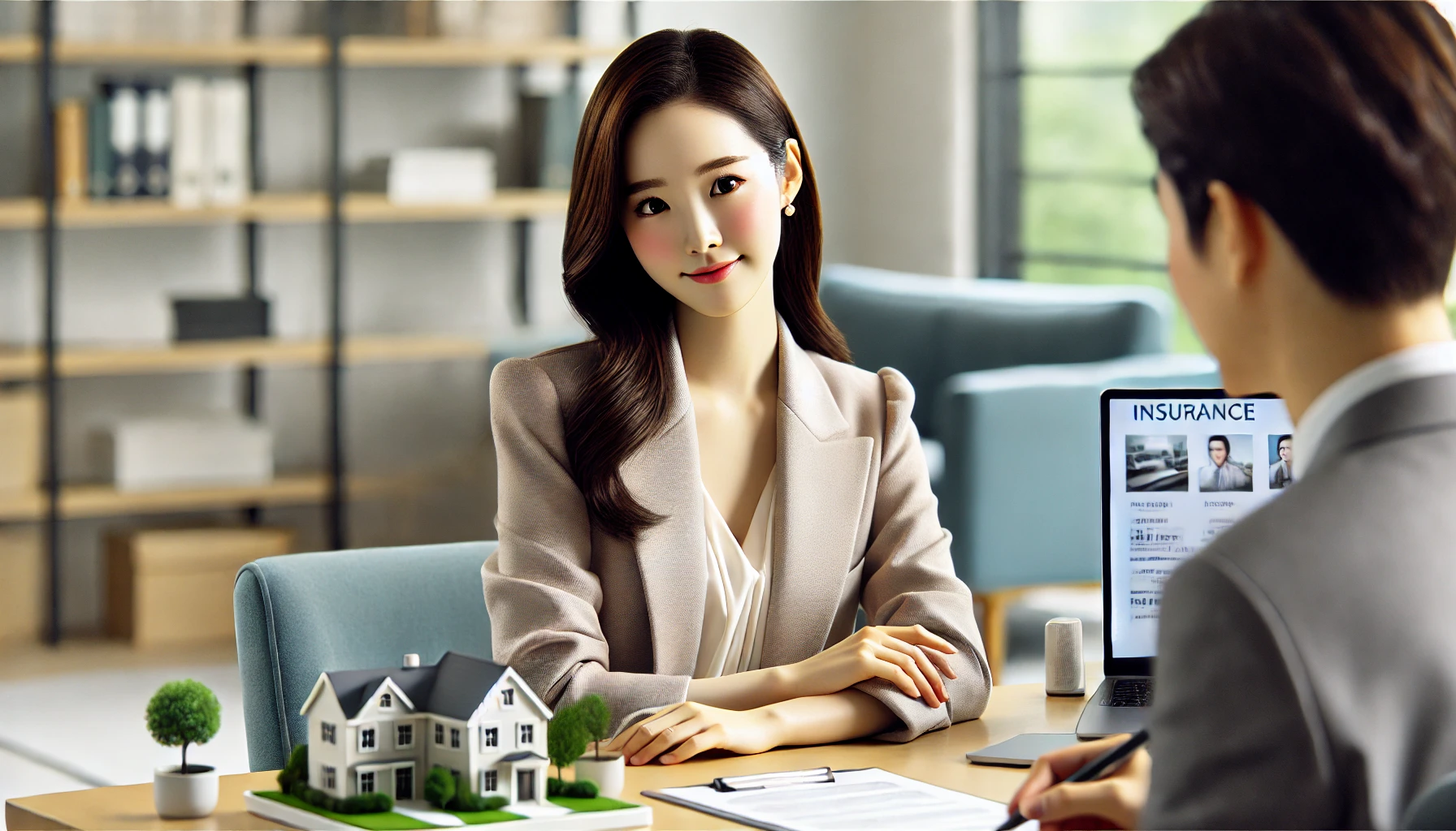 금융기관 보험가입 절차 확인하는 이미지