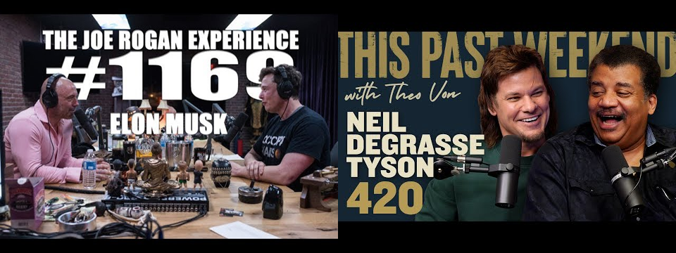 추천하는 팟캐스트 Joe Rogan Experience(왼쪽)와 This Past Weekend(오른쪽) 사진