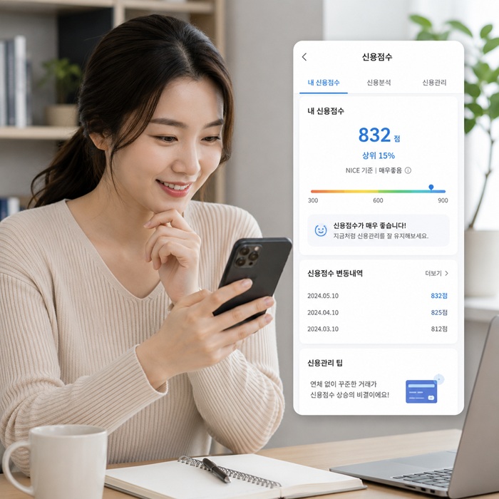 신용 점수 사진